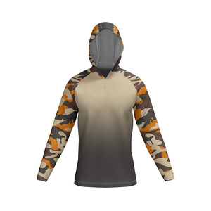 Camiseta de Manga Larga con Capucha de Camuflaje para Hombre, Absorbe la Humedad, Protección UV, Transpirable, Secado Rápido, para Verano y Actividades al Aire Libre - Product Image 1