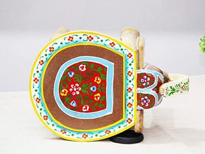 Handmade Wooden <b>Elephant</b> Stool With Colorful Traditional Design For Indoor Home Decor Living Room Use Stool03 - Product Image 2