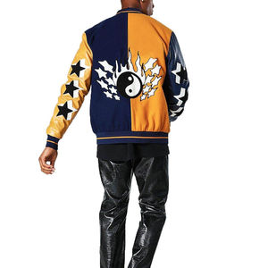 Chaqueta Varsity Slim Fit para Hombre con Logotipo Personalizado, 100% Lana, Resistente al Viento, Ecológica, Bordada, Antibacteriana y Transpirable, Superventas - Product Image 2