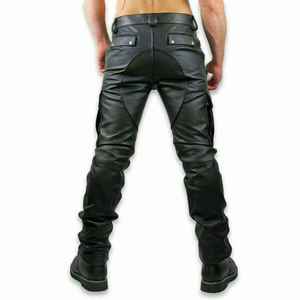 Pantalones de Motociclista de Nylon Lavado Ecológico para Mujer Tallas Grandes, Ajuste Ceñido, Estilo Casual Urbano con Raya Lateral para Otoño - Product Image 5