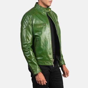 Riding Style Men Leather Bomber <b>Jacket</b> Regular Fit Front Zipper Functional Pockets Wholesale Leather Bomber <b>Jacket</b> For Men - Product Image 5