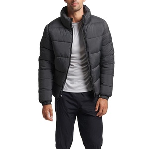 OEM Custom Made Solid Black Color Men Outdoor High Quality Polyester Fabric Quilted <b>Packable</b> Zipper Style Puffer <b>Jacket</b> 2026 - Product Image 1