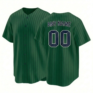 Camiseta de Béisbol de Talla Grande, 100% Poliéster, Personalizable, Cuello en V, Sublimada, Manga Corta, Botones Delanteros - Product Image 5