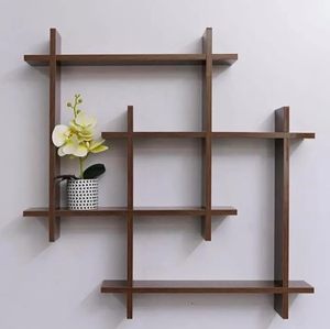 Étagère murale en métal noir à 3 niveaux pour rangement et présentation intérieure, idéale pour la décoration de la maison - Product Image 4