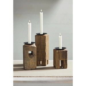 Porte-bougie en bois de haute qualité, nouveau design élégant, support à bougie en bois pour Noël, mariages, fêtes, porte-bougie de table - Product Image 5