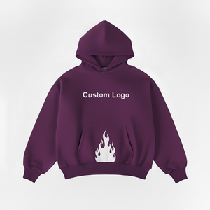 Sudadera con capucha francesa de alta calidad, 100% algodón grueso, sudadera con capucha tipo pullover, logotipo personalizado, sudaderas con capucha lisas de felpa para hombre y mujer - Product Image 4