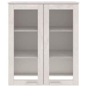 Meuble haut en MDF de pin massif blanc 33,5 x 13,8 x 39,4 po pour salon - Product Image 3