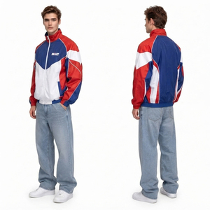 Letter Embroidered Logo Men's Windbrekaer Jacket Stand Collar Nylon Zipper Sportwear Top Street Style Men Waterproof Jackets - Product Image 4