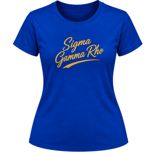 เสื้อยืดชมรมหญิงกรีก Sigma Gamma Rho ลายกราฟิกตัวอักษรแบบกำหนดเอง แขนสั้น คอกลม ผ้าฝ้ายลำลอง เสื้อยืดขายส่ง - Product Image 1