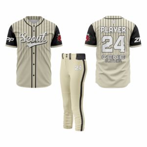 Uniforme de baseball respirant à manches courtes pour hommes, best-seller, avec logo personnalisé et numéros d'équipe, en vente en ligne - Product Image 1