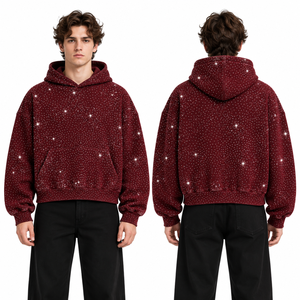 Sudaderas con Capucha Brillantes, Prendas Casuales con Pedrería, Estilo Diario, Ropa de Fin de Semana, Looks Urbanos, Detalles Distintivos - Product Image 1