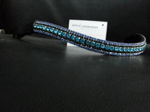 Leather <b>Horse</b> Browbands with Chain Premium Crystal <b>Horse</b> <b>Care</b> <b>Product</b>. - Product Image 3