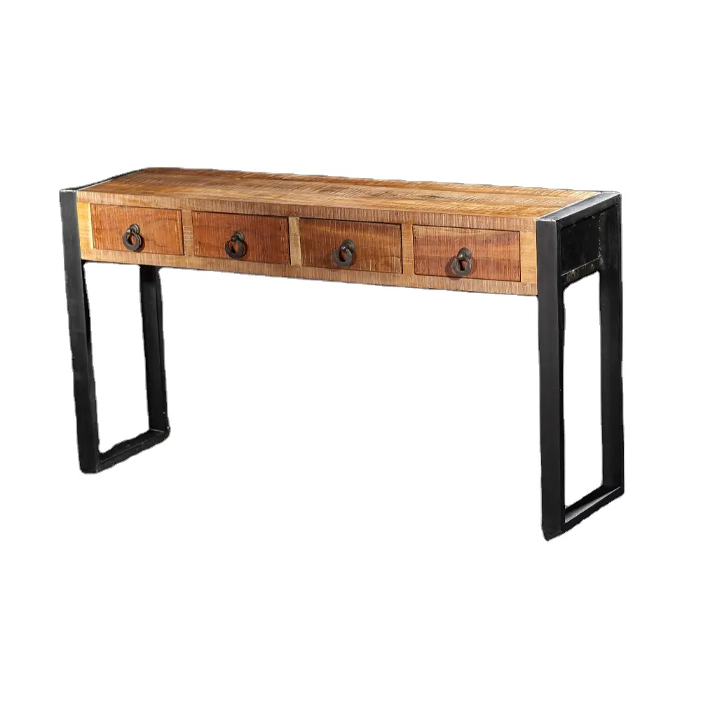 Amostra grátis móveis italianos de madeira mango, com 3 gavetas, mesa de jantar/sala de estar, tabelas de console para uso doméstico