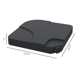 Base per Ombrellone da Giardino a 4 Razze per Donna, Capacità 158 libbre (sabbia) o 60 litri (acqua), Nera - Product Image 3