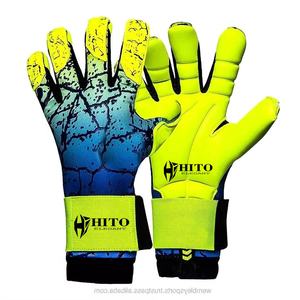 Gants de gardien de but d'usine directe, paume avant en latex humide et sec, dos en latex, impression par sublimation, coupe hybride, design personnalisé - Product Image 4
