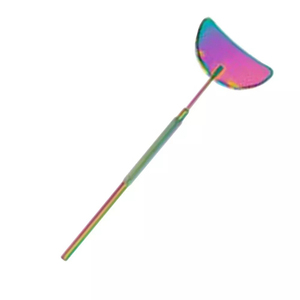 Miroir de poche cosmétique lumineux simple face en acier inoxydable, design élégant, prix usine, idéal pour les extensions de cils et la beauté - Product Image 5