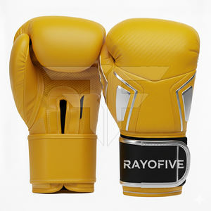 Gants de boxe professionnels en cuir PU pour l'entraînement, fabriqués sur mesure, avec fermeture auto-agrippante et évacuation de l'humidité - Product Image 2