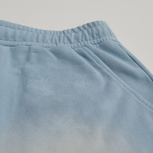 Pantalones Cortos de Algodón Azul Claro para Hombre, Cintura Media, Casuales, Transpirables, Tejido de Punto, Color Sólido - Product Image 4