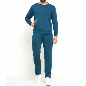 Men's 100% Cotton Tracksuit Set Crew Neck Full Sleeve Solid Color Casual Regular Fit With Side Pockets Streetwear Tracksuits OEM - Product Image 1