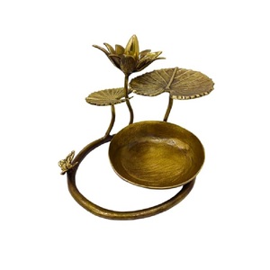 Brass Lotus Flower <b>Vase</b> for Home Decor Handcrafted Metal Flower <b>Vase</b> Centerpiece for Living Room Dining Table Office Decor - Product Image 1