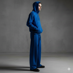 Sweat à capuche intégral zippé Ranzia Industry Urban Street avec strass et patch brodé, pantalon effet usé - Product Image 3