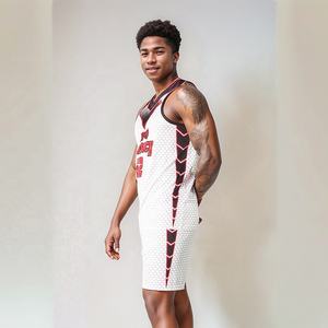 Maillots de basketball personnalisés professionnels pour adultes, ensembles sans manches, vierges, pour universités, séchage rapide, respirants, antibactériens, grandes tailles - Product Image 4