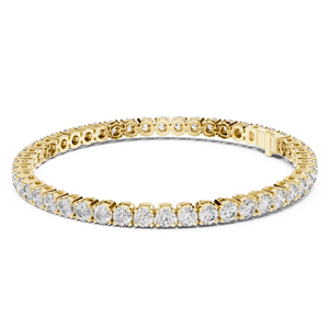 UNIQUE LAB GROWN CUT DIAMOND TENNIS BRACELET SET 18KT YELLOW <b>GOLD</b> RHODIUM PLATED LUXURY DAILY OFFICE WEAR WEDDING ENGAGEMENT - Product Image 1