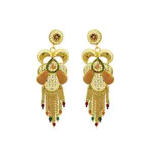 Wholesale 14K 18K 24K Micron Gold Heavy <b>Bridal</b> Long Necklaces Set Traditional Dubai Style Brass Gold Filled Jewelry Oro Joyeria - Product Image 5