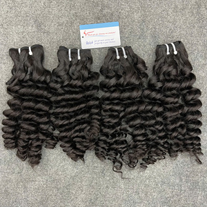Extensiones de cabello virgen vietnamita rizado, súper doblemente tramado, suave y con volumen, al mejor precio al por mayor. - Product Image 1