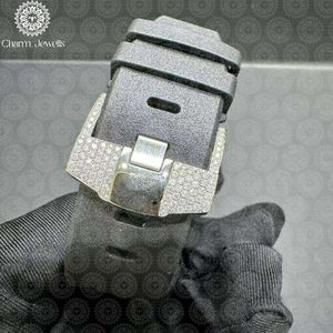 Reloj de Lujo para Hombre Charm_Jewells, de Acero Inoxidable, Caja Cuadrada de 43 mm, Bisel con Diamantes, Cronógrafo Mecánico Analógico - Product Image 4