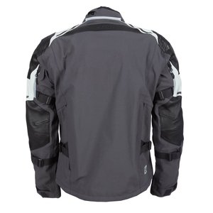 Blouson de moto Kodiak pour homme, manches longues, color block, imperméable, polyester/nylon, gris, noir, blanc, toutes saisons, vêtements de course - Product Image 2