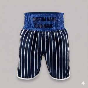 Shorts de boxe verts personnalisés avec nom, ceinture scintillante, rayures fines, en satin, pour le kickboxing, vente en gros, équipement d'entraînement personnalisé - Product Image 6
