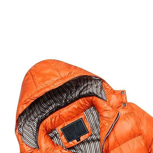 Men's Orange Hooded Puffer Jacket Thick Windproof Winter <b>Coat</b> with Zipper Closure Front Logo Long Casual Style <b>Slim</b> Fit - Product Image 6