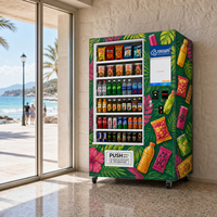 Máquina Expendedora Combinada para Snacks y Bebidas con Elevador de Rieles en Espiral y Gestión Remota