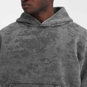 Sudaderas con Capucha para Hombre, Estilo Acid Wash, 100% Algodón, Gruesas, Ecológicas, Impermeables, con Hombros Caídos, Doble Cremallera, Personalizables - Product Image 6