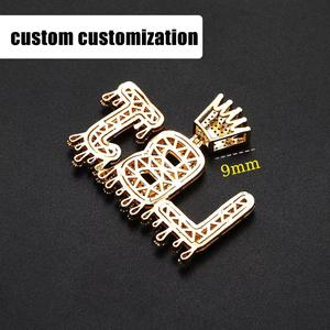 Pendentif Hip Hop personnalisé avec nom en lettres, en argent sterling 925, serti de diamants en moissanite véritable, pour hommes et femmes - Product Image 3