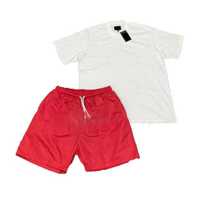 Conjunto Deportivo de Verano para Hombre, 2 Piezas, 100% Algodón, Camiseta de Manga Corta y Pantalones Cortos, Estilo Urbano, Casual y Elegante, Venta al Por Mayor - Product Image 2