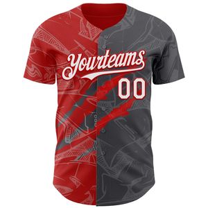 Maillot de baseball professionnel à manches courtes et boutons intégraux avec logo personnalisé, antibactérien, toutes saisons, pour équipe - Product Image 2