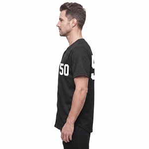 Camiseta de Béisbol Personalizada con Logotipo Bordado, Manga Corta, Cierre Completo con Botones, para Hombre, Ropa de Verano, 100% Poliéster, Secado Rápido - Product Image 3