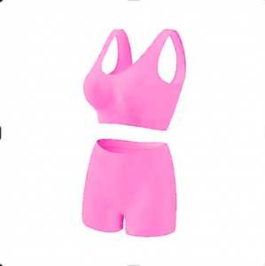 Ensembles de yoga pour femmes rose vif de haute qualité 2026, taille plus, séchage rapide, écologiques, personnalisables, sans couture sur le devant, élastiques, anti-UV - Product Image 1