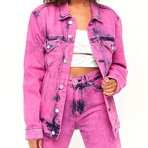 Veste en jean boutonnée pour femme, coupe slim et classique, en coton tricoté respirant, idéale pour l'hiver, style streetwear, mode quotidienne, décontractée - Product Image 3