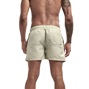 Haute qualité hommes couleur unie séchage rapide vêtements de plage décontractés moyen pantalons chauds natation Surf Board Shorts - Product Image 6