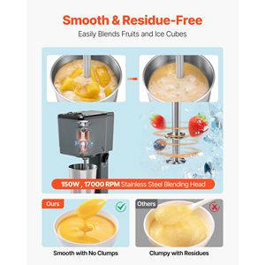 Frullatore per Bevande a Testa Singola da 150W con Doppia Regolazione della Velocità, Macchina per Frappè - Product Image 3