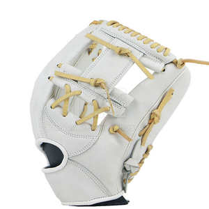 Guante de Béisbol para Zurdos de Cuero de Grano Completo para Adultos - Guantes de Béisbol Profesionales de Alta Gama con Bate de Bambú - Product Image 5