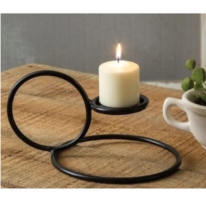 Portavelas de Metal Hecho a Mano con Acabado Dorado, Centro de Mesa Popular para Decoración del Hogar, Portavelas para Velas de Té - Product Image 6