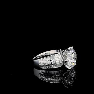 Anillo de banda romántico con diamantes de moissanita de corte redondo para unisex, plata 925 original, joyería fina para regalo de boda para pareja. - Product Image 5