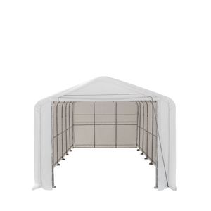 Tettoia in Acciaio per Camper/Roulotte 18FT X 30FT con Copertura in Tessuto PVC 17 oz, Porta Avvolgibile Anteriore, Parete Posteriore Chiusa, Struttura Zincata a 3 Strati - Product Image 2