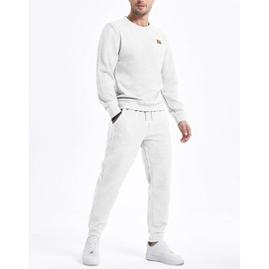 Ensemble de survêtement unisexe moderne 2 pièces : sweat-shirt à col rond et pantalon de jogging – Confort décontracté de qualité supérieure - Product Image 2