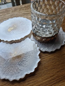 Best Quality Epoxy Resin Coaster Irregular Shape Handmade Luxury Design - Product Image 3