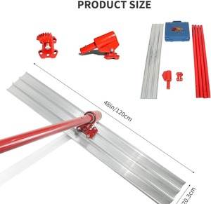 Concrete Bull Float, Aluminum Magnesium, 48 x 8" Square End <b>Tool</b> with 4 Extendable Red Poles,Adjustable bracket,Durable <b>Tool</b> Kit - Product Image 6